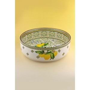 Capri lemon tezgah üstü porselen çanak lavabo