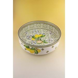 Capri lemon tezgah üstü porselen çanak lavabo